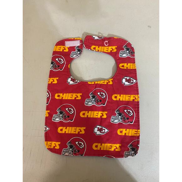 Kansas City Chiefs Baby Bib Red NFL Infant Sports Football Logo Clean - Picture 3 of 4